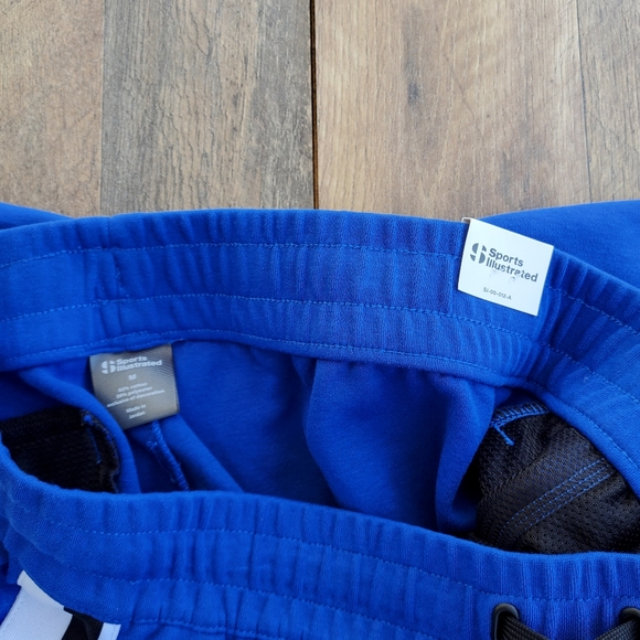 MENS Sports Illustrated Jogger Track Blue White Stripe M Drawstring NWT - Picture 5 of 7
